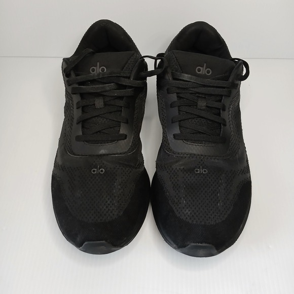 Alo Black Running Shoes Mens 11.5 Womens 13 Athletic Training Sneakers MSRP $195 - Picture 3 of 8